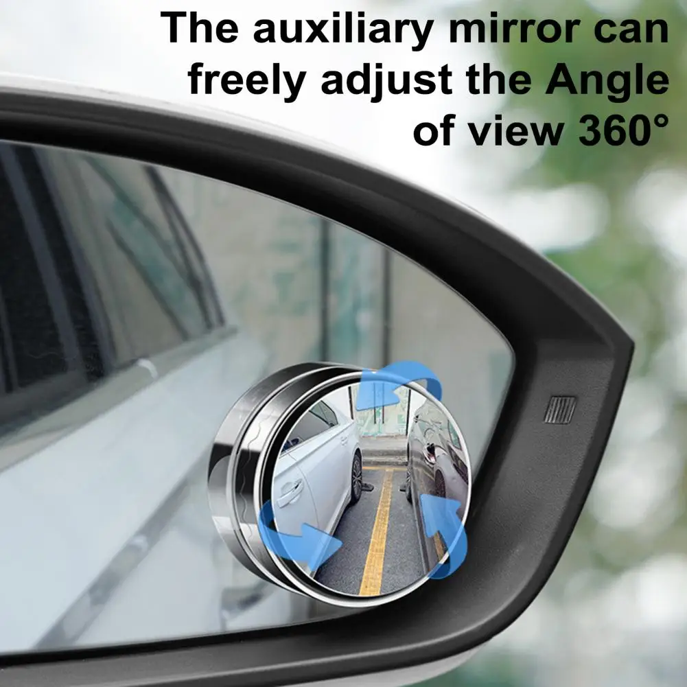 2 Pairs Suction Cup Car Convex Blind Spot Mirrors 360-Degree Rotation Waterproof Fog-proof Car Convex Blind Spot Mirrors 백미러