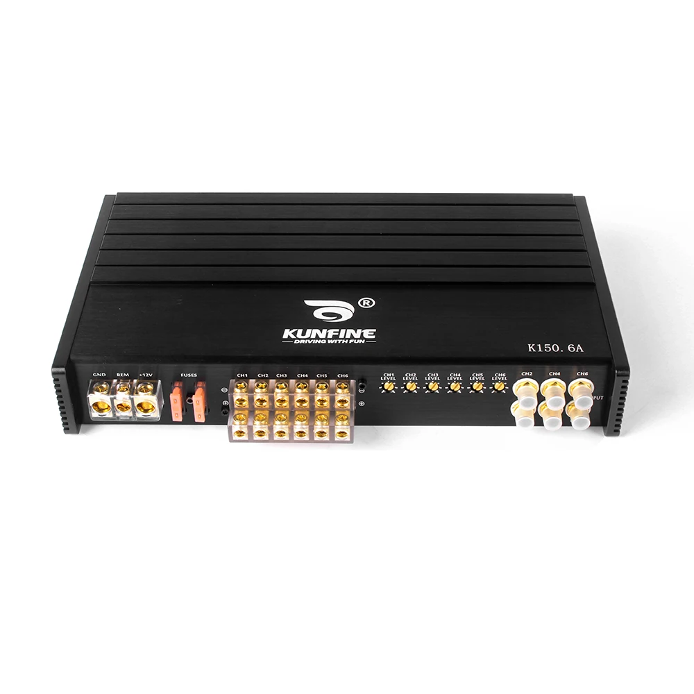 Car Audio Modification 150W Class AB 6 Channels Audio Power Amplifier Bass Power Amplifier Subwoofer Speaker