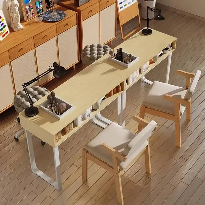 

Tables Nordic Nail Style Cream Simple Modern Wooden Artist Nail Tables Reception Desks Manicure Salon Furniture Nagel Tisch FYMT