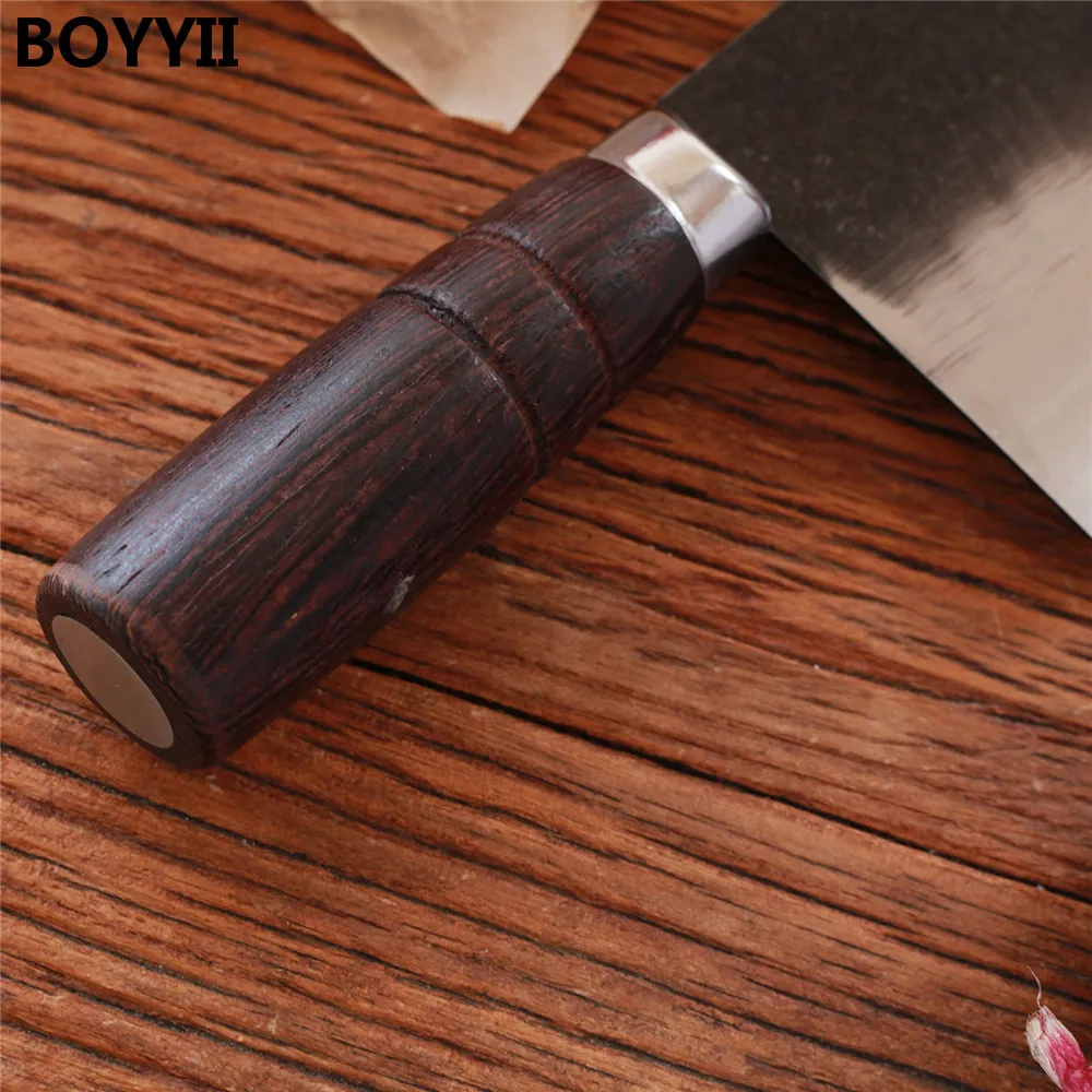 Hand Forged Chinese Slicing Knife Kitchen Cleaver Butcher Knife Meat Vegetable Sushi Cutting Filleting Knife Chef Cooking Cutter