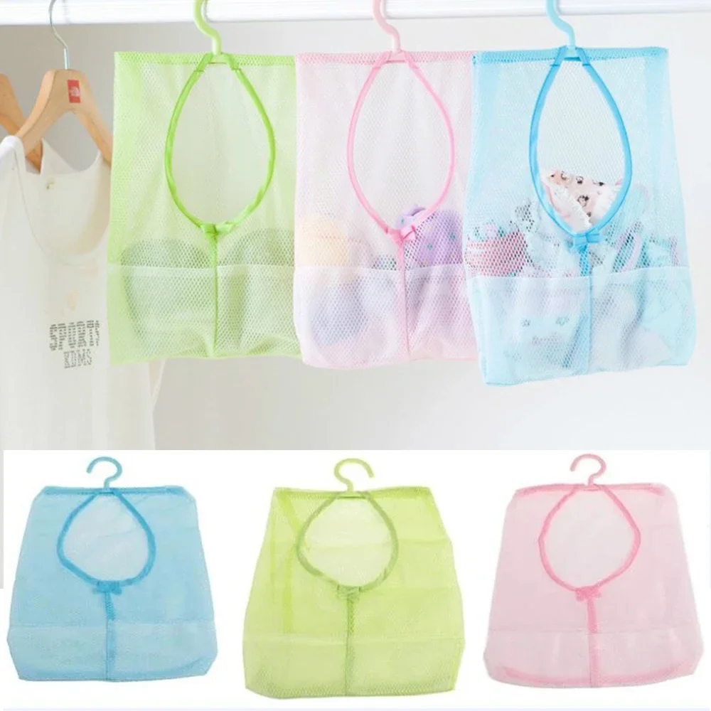 Kitchen Bathroom Hanging Storage Clothespin Mesh Bag Hanging Hook Organizer Whosale&DropShip Storage Baskets Organizer  라탄백