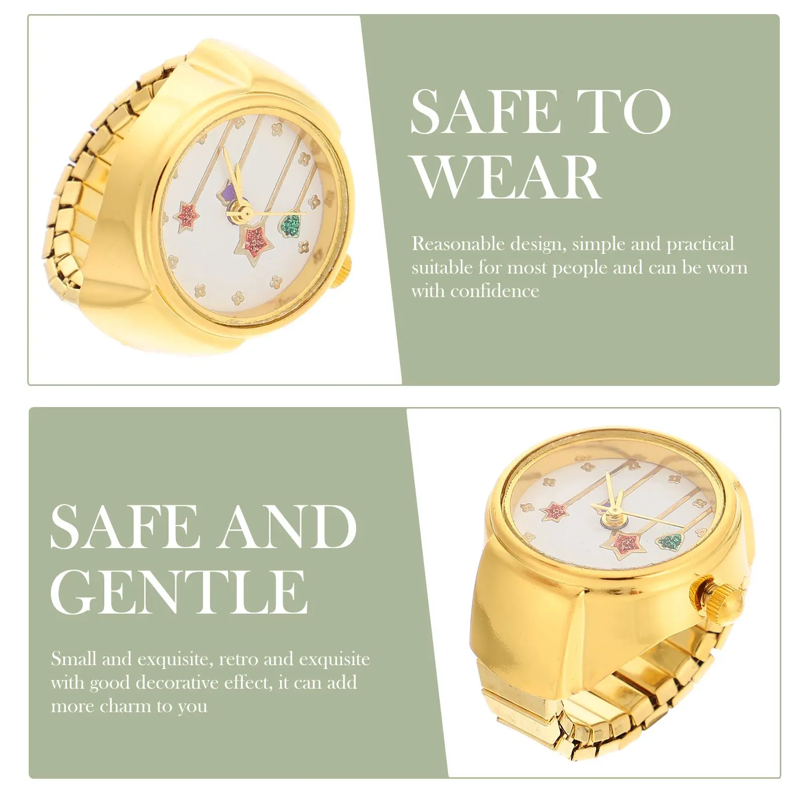 Ring Watch Stack Watches for Women Adjustable Fidget Wear-resistant Party Accessory Fashion