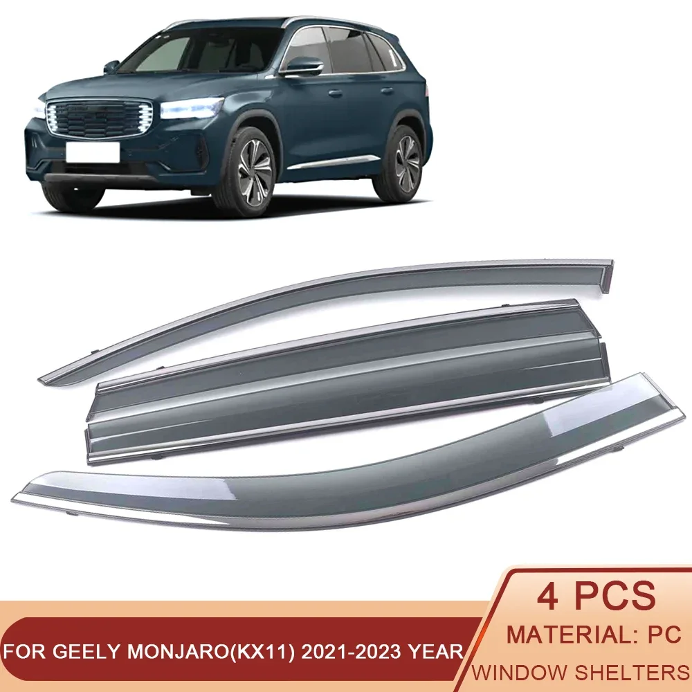 For Geely Monjaro(KX11)2021-2023 Car Window Sun Rain Shade Visors Shield Shelter Protector Sticker Exterior Accessories