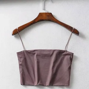 نسائي مطاطي قطن بلوزة الصيف مثير Camis بلا أكمام قصير شريط توب دبابات 2024 أفضل 8 متجر إكسسوارات مثير مبيعا - No5