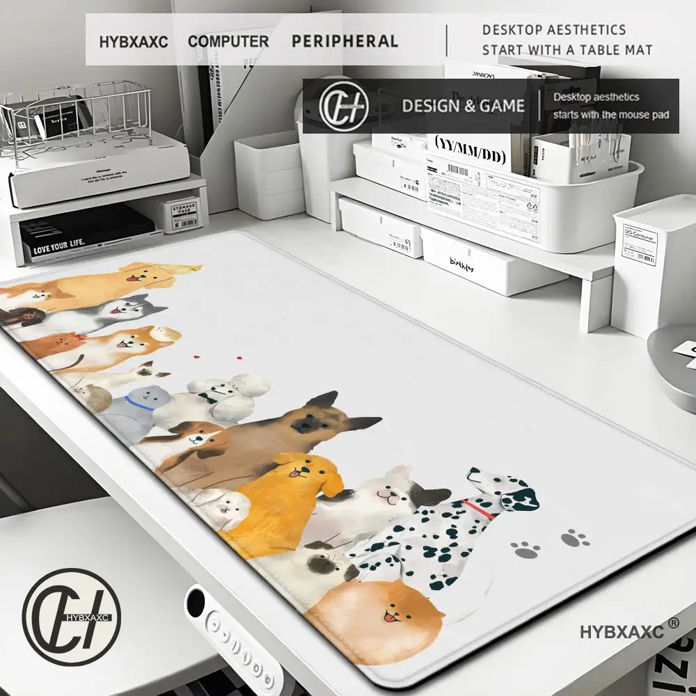 

Dog Mousepad Gamer Desk Mat Computer Offices Xxl Mouse Pad Speed Gaming Accessories Keyboard Pc Cabinet Large 900x400 Carpet