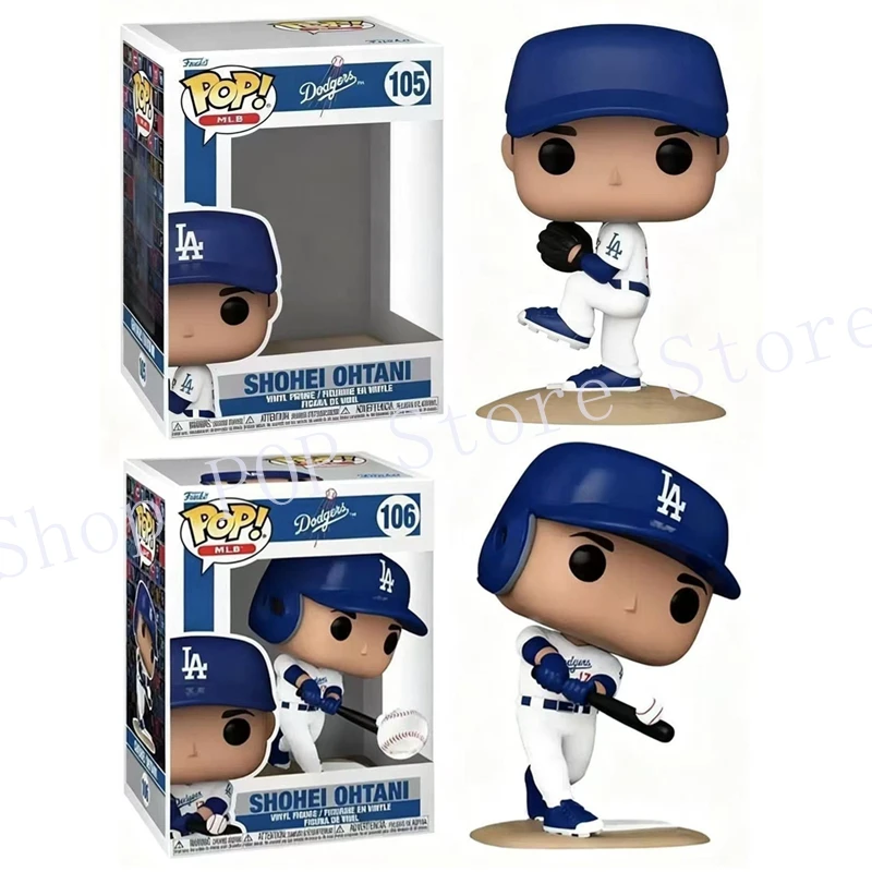 Funko Pop! Estrella del Béisbol de los Dodgers de Los Ángeles 2026 # 105 Shohei Ohtani (Camiseta Blanca Local) # 106 Figuras de Vinilo de Los Dodgers, Juguetes y Regalos