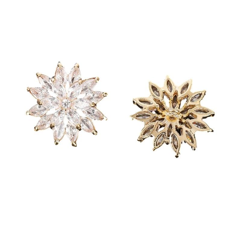 Crystal Button for Wedding Dress Flat Back Button for Sewing