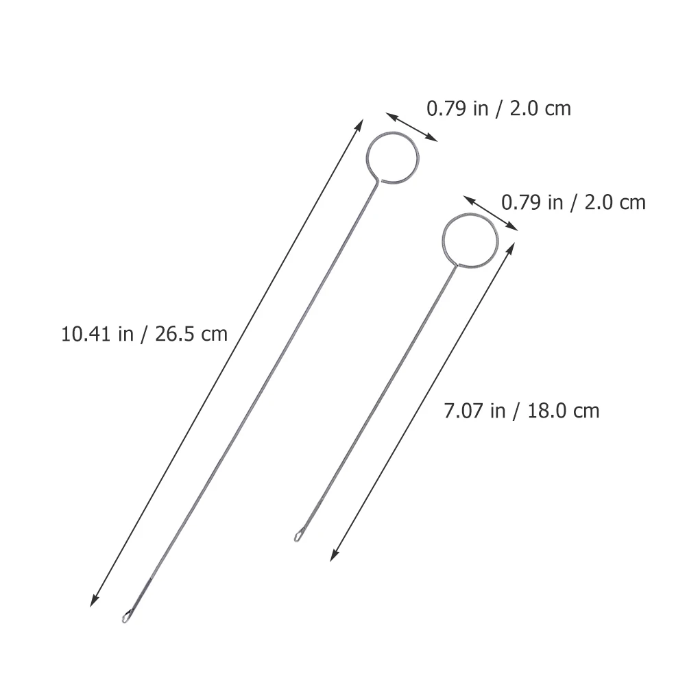 

2pcs Flexible Drawstring Tool Loop Turner Durable Metal Threader For Sewing Lovers Home Use Embroidery Threaders Diy Knitting
