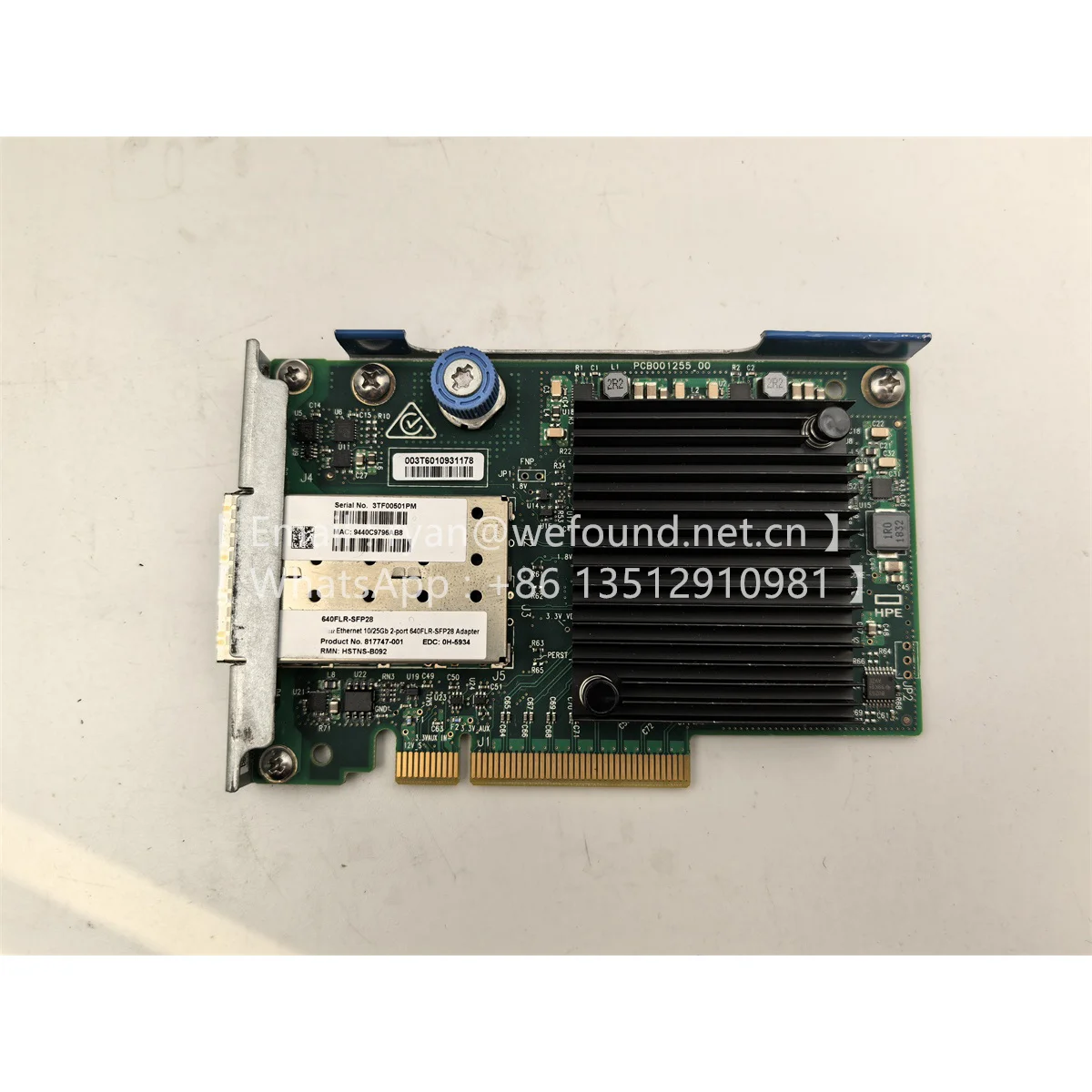 

817749-B21 2-портовый адаптер Ethernet 10/25 ГБ FLR‐SFP28 MCX4121A‐ACFT 817747-001 HSTNS-B092 640FLR-SFP28 840139