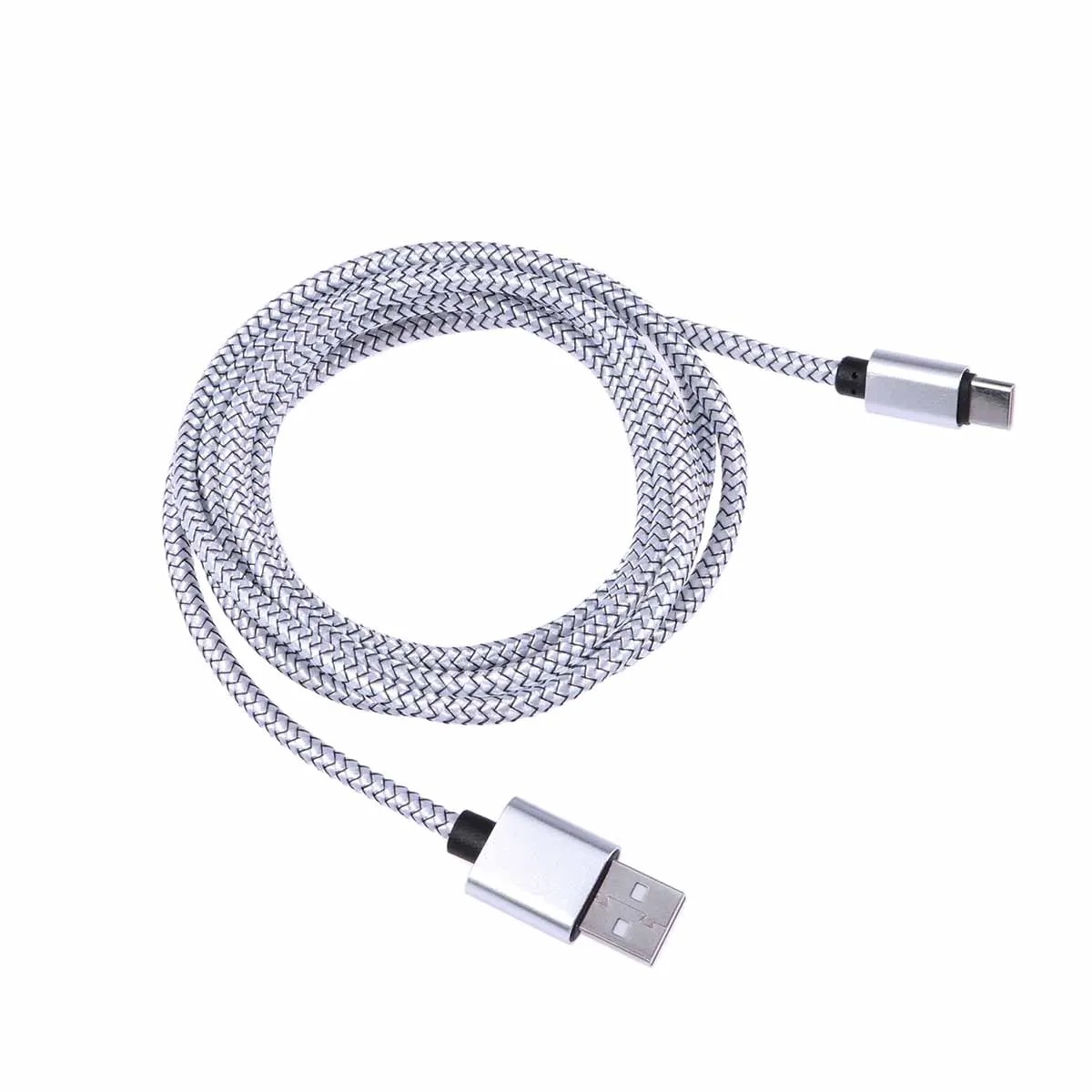 

Нейлоновая оплетка USB Type-C 2M 2.0A, синхронизация данных для зарядки для S9 S8 Note 8 P9 5 3T 2, совместимая с устройством Xiaomi Galaxy