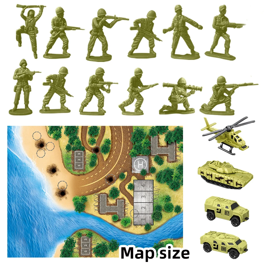 

Soldier Legion Set Armoured Vehicle Troop Tank Helicopter Warrior Model Combat Props Children's Toy Boy Gift