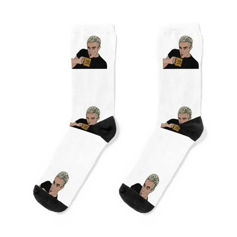 

Buffy: Spike Kiss The Librarian Socks sheer Novelties Rugby japanese fashion Men's Socks Women's