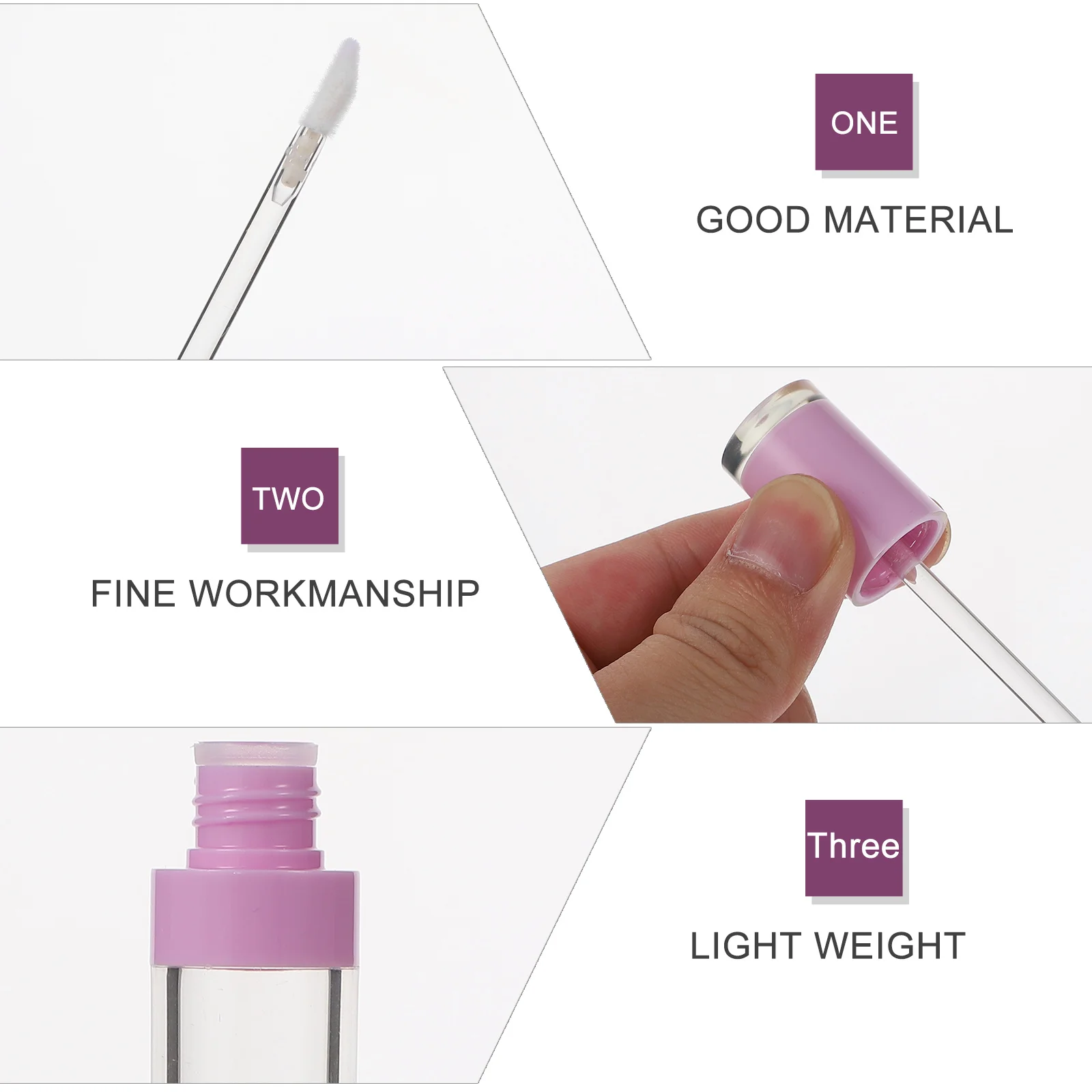 

4 Pcs Empty Tube of Lip Gloss Containers Clear Small Tubes Bottles Lipstick Sample