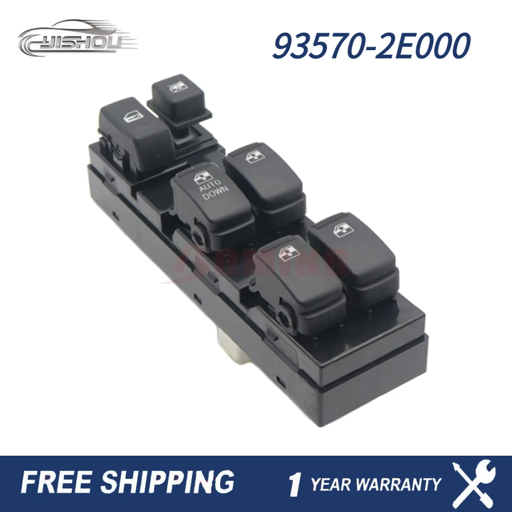 

Car Front Left Driver Side Power Window Master Control Switch Button 93570-2E000 For Hyundai Tucson 2.0L 2.4L 2.7L 2005-2010 New