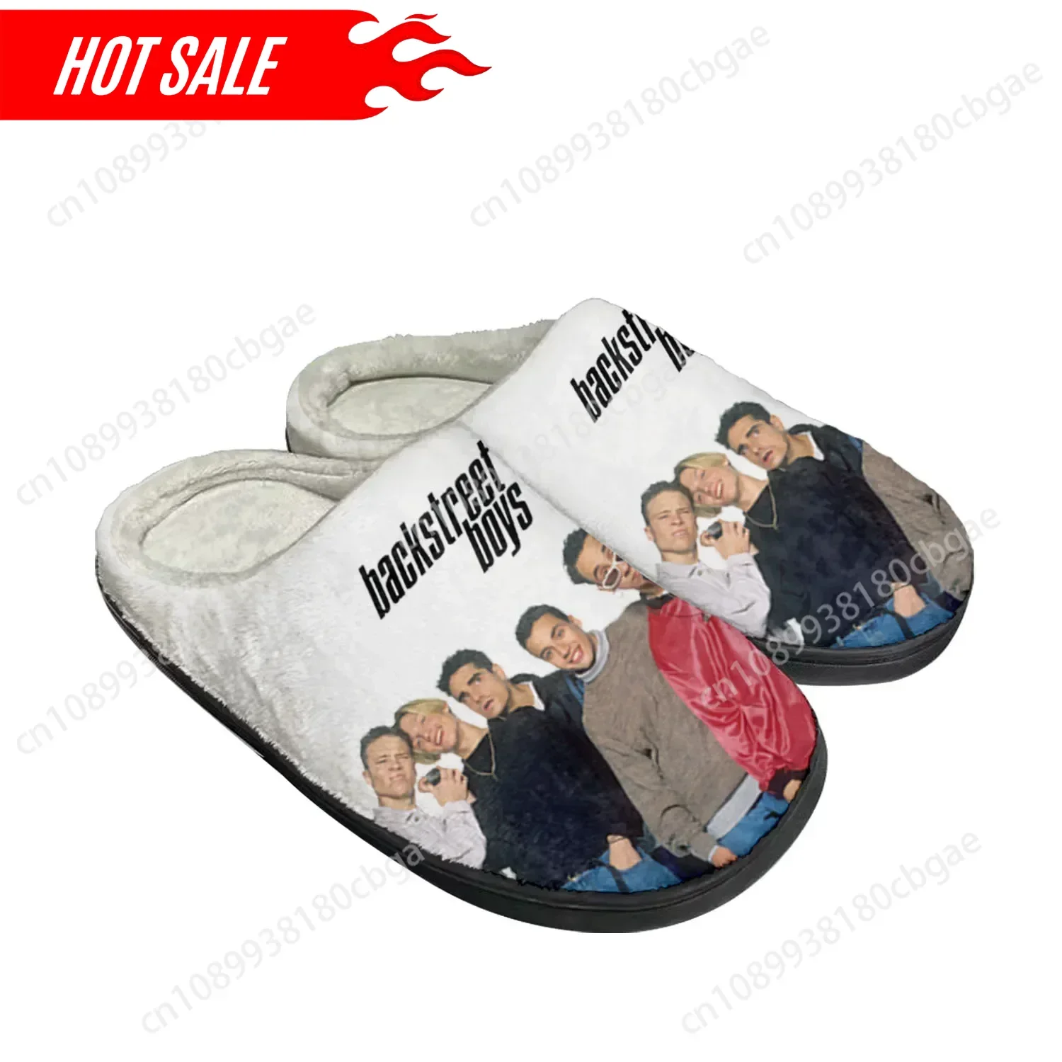 Backstreet Boys Pop Band Bsb Home Cotton Custom Slippers Mens Womens Sandals Plush Bedroom Keep Warm Shoe Thermal Slipper Black