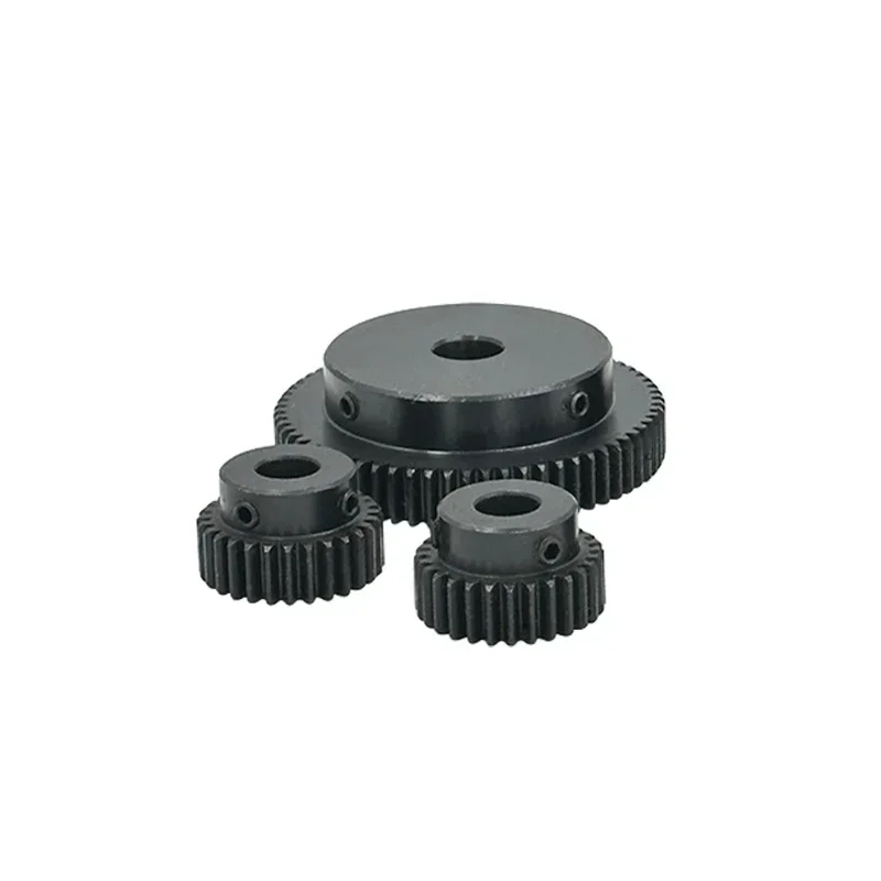 Leijiu 1pcs 15t-24t 1m Spur Gear With Step 1 Mod 15 16 17 18 20 24teeth 45# Steel Metal Motor Transmission Pinion Gear