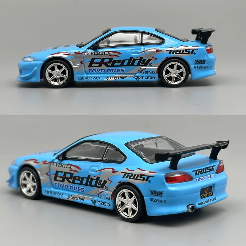Tarmac Works 1:64 TW 1:64 VERTEX Nissan Silvia S15 GReddy Blue