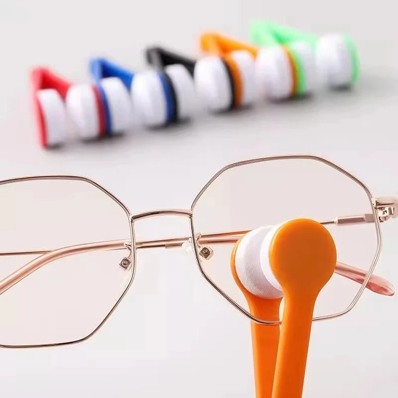 1/5pcs New Multifunctional Glasses Cleaning Rub Eyeglass Sunglasses Spectacles Microfiber Cleaner Brushes Shaped Wiping Tools