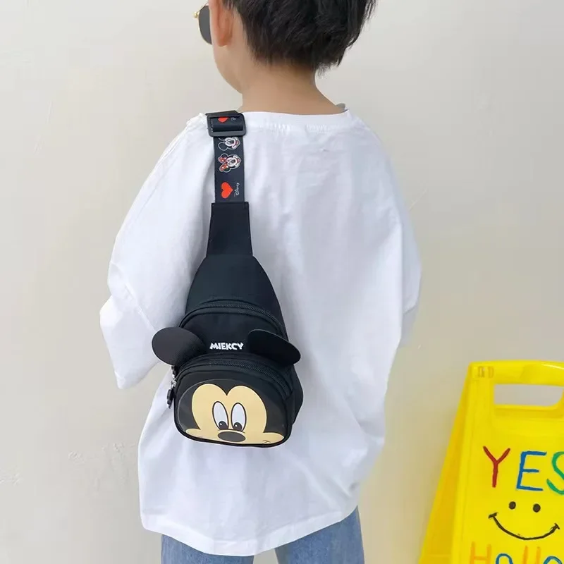 Disney 2025 New Fashion Mickey Cartoon Single Shoulder Crossbody Bag for Boys and Girls Cute Girls Coin Crossbody Bag