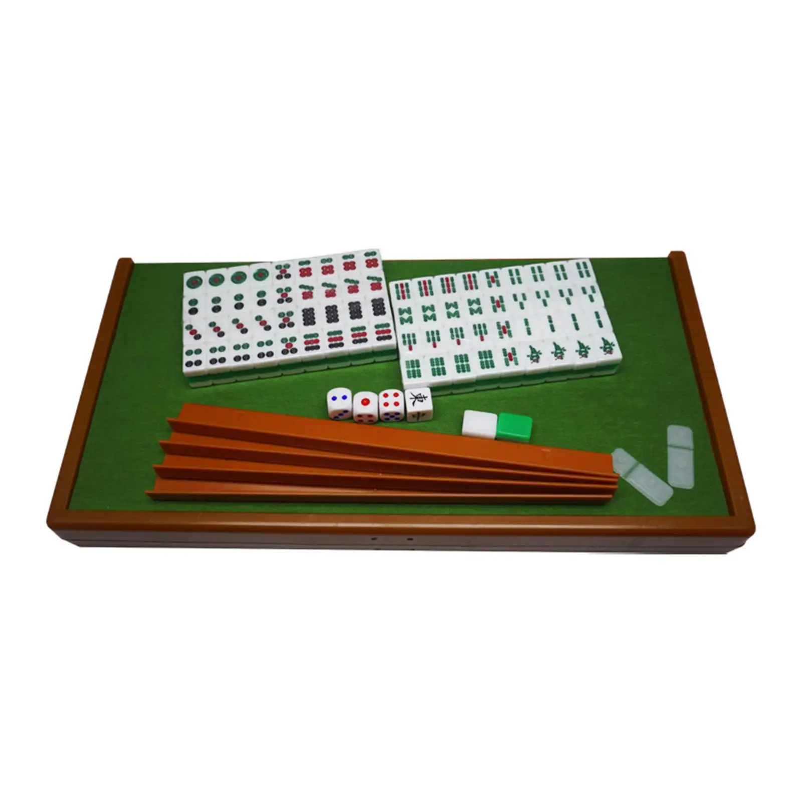 classic-144-tiles-mahjong-family-game-with-folding-table-portable-travel-set-for-home-party-leisure-time-fun