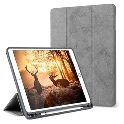 Case For iPad Pro 12.9 with Pencil Holder 2022 2017 2015 Premium PU Leather TPU Soft Cover for iPad Pro 12.9 2021 2020 Case