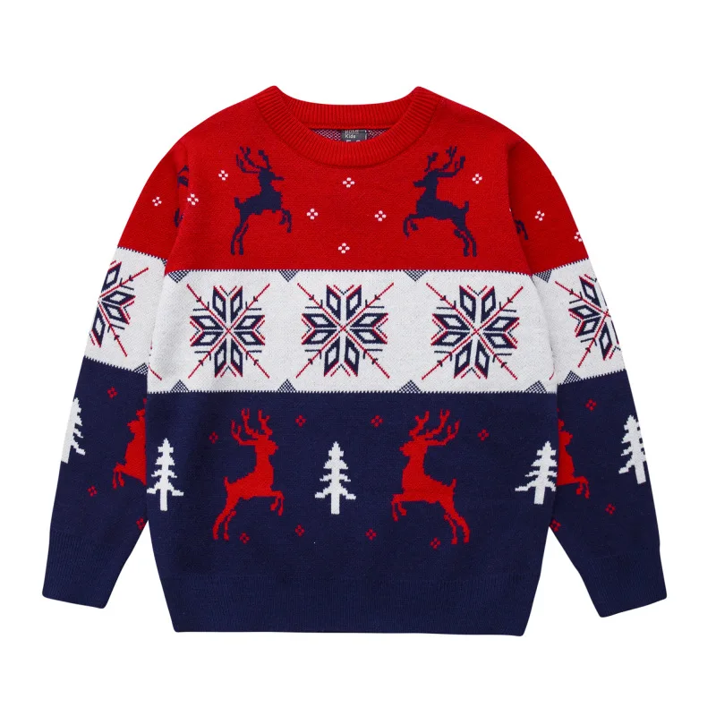 

2023 Christmas Boys Girls Sweater Winter Autumn Children Clothing Baby Girl Knitwear Pullover Knitted Sweater Kids Party Sweater