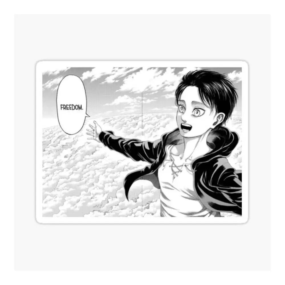 Eren Yeager Freedom Sticker Sticker Ersonality Decoration Car Electric Car Helmet Rear Windshield Body