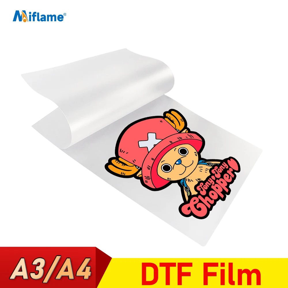 Dtf Pet Film 50 100 Stks A3 A4 Dtf Overdracht Film Huisdier Warmte Overdracht Papier Voor Dtf Printer Diy Direct Op T-Shirts Textiel Dtf Film