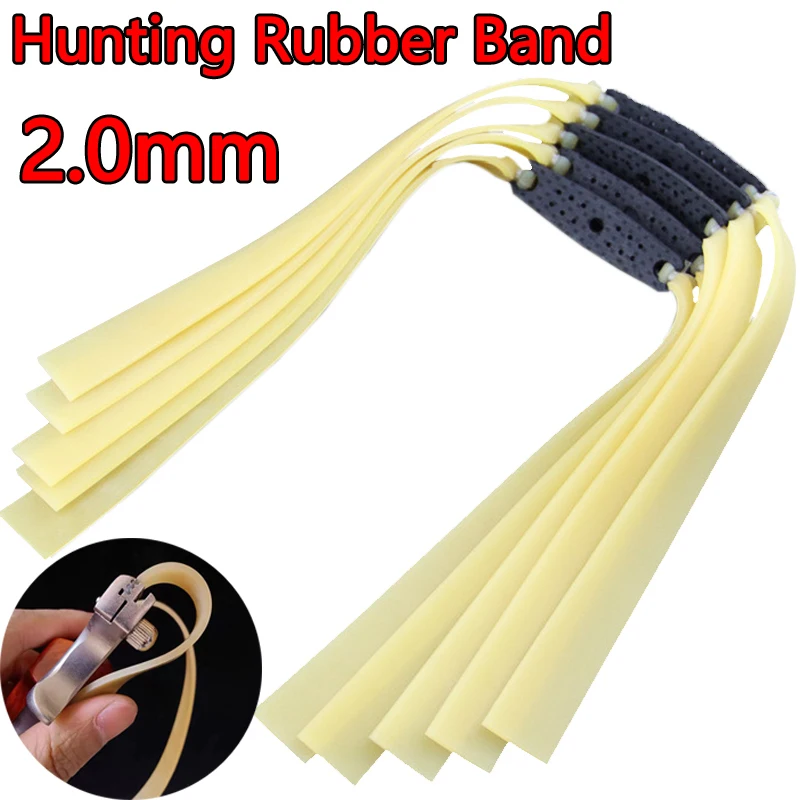 

2/3/6/10Pcs 2.0mm High Elastic Slingsshot Rubber Band Thickened High-precision Latex Rubber Band Slingshot Hunting Acessories