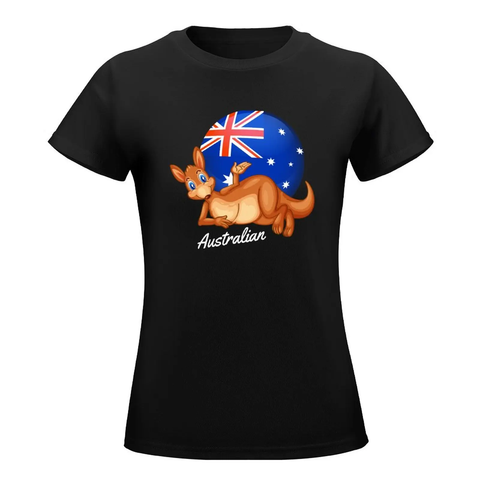 Australian flag map T-Shirt animal prinfor sports fans plus sizes aesthetic clothes t-shirt dress for Women long