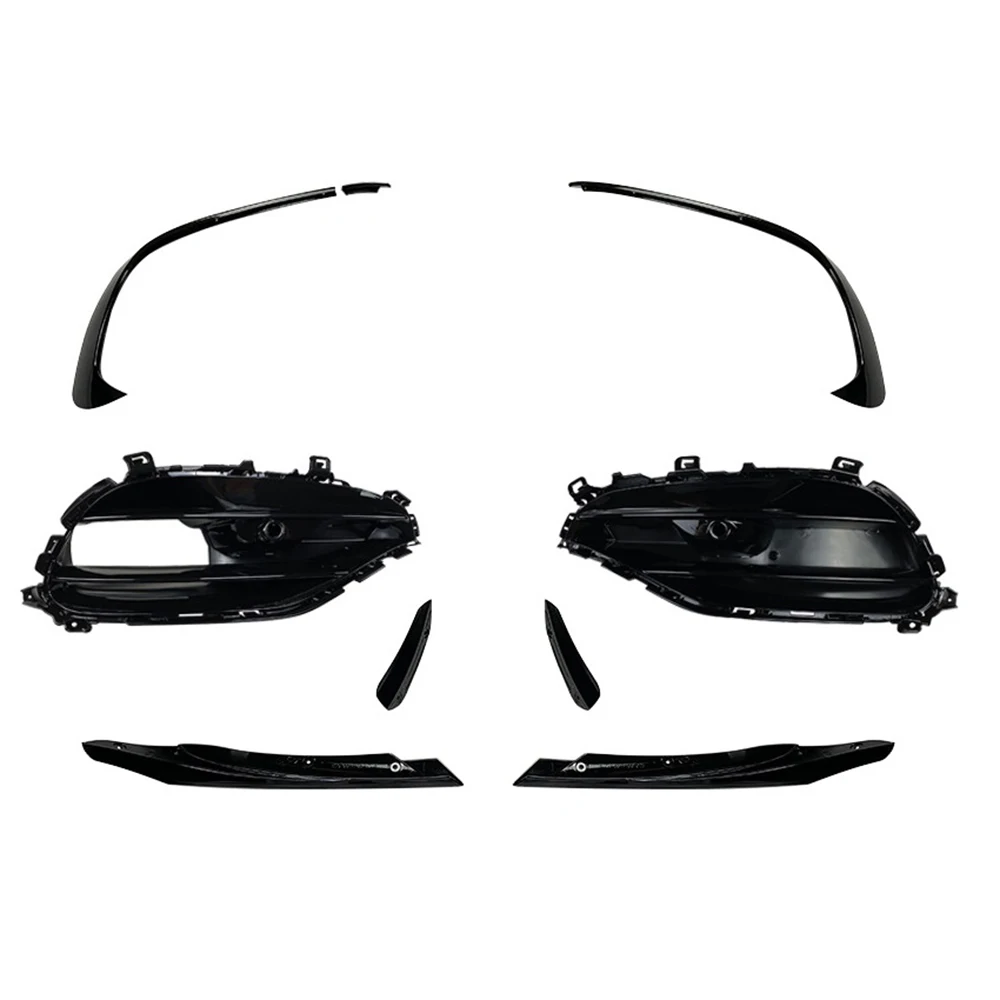 

1SET Front Bumper Side Splitter Spoiler FogLight Trim Grills Frame for Mercedes-Benz A-Class W176 A200 AMG A45