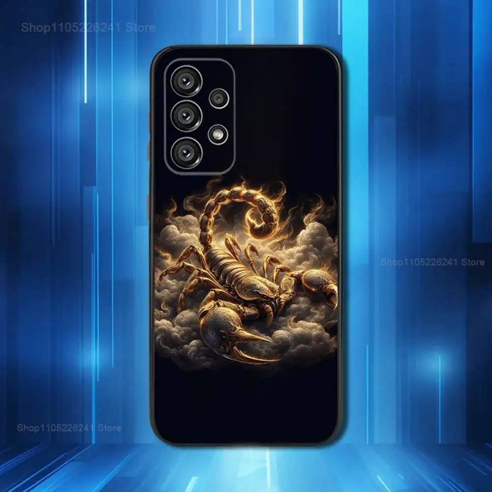 Cool Scorpion Art For Samsung Galaxy A53,31,52,72,41,22,73,32,71,Note,J7,8,9,5G Soft Black Silicone Phone Case