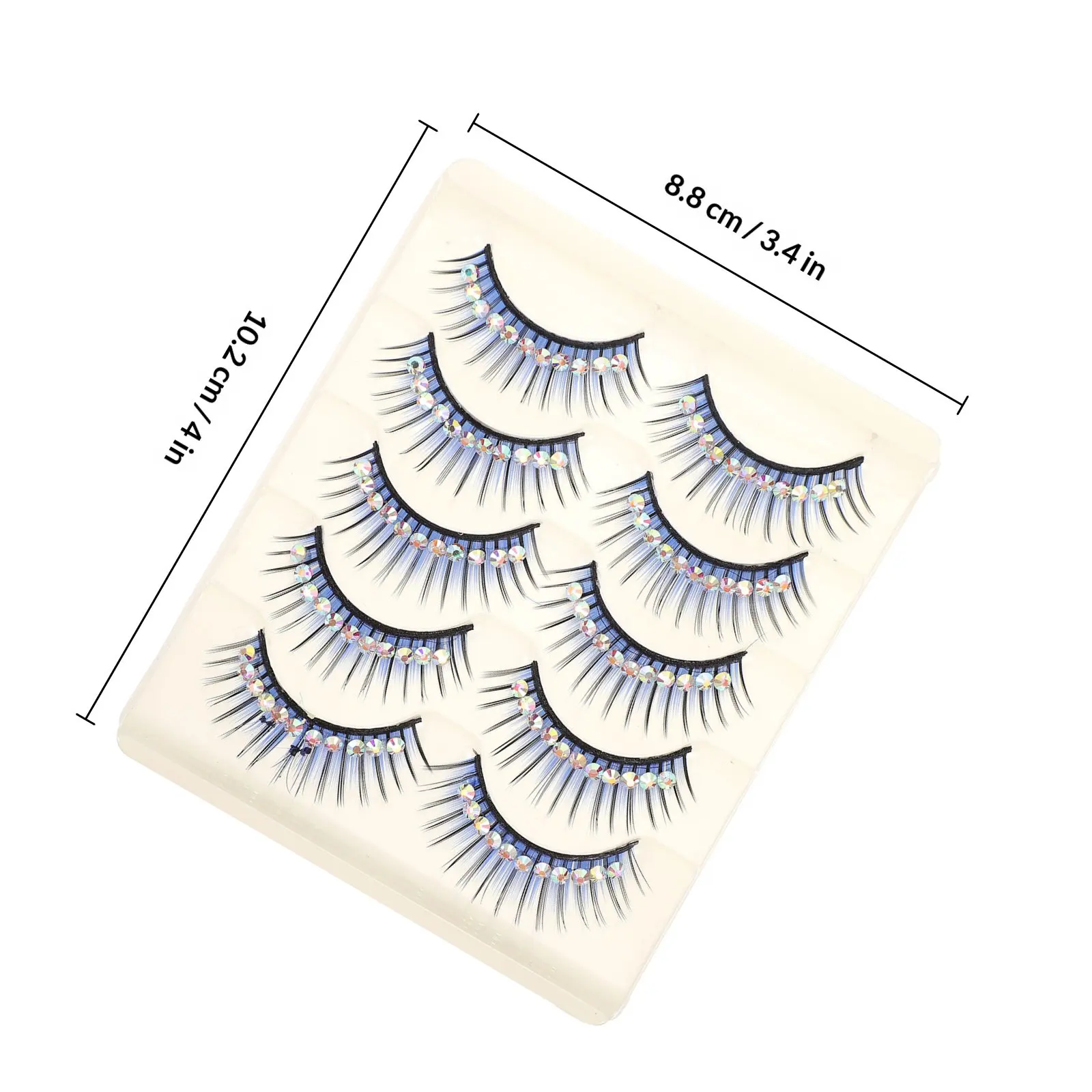 5Pairs False Eyelashes Exaggerated Thick Diamond Fake Lashes Performance Party Cosplay Stage Makeup Eyelashes Stage False Lashes