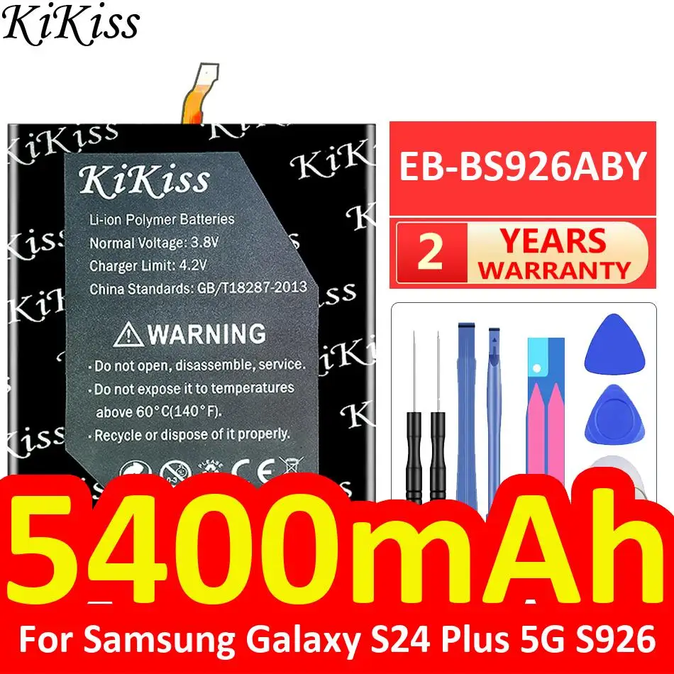 Mobile Phone Battery For Samsung Galaxy S24 Plus 5G S926 EB-BS926ABY 5400mAh Lightweight