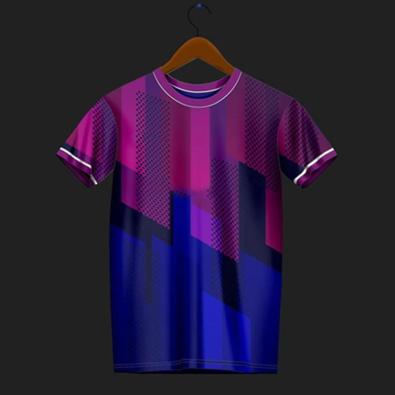 

Summer Breathable Men T-shirt Fitness Running Women Training Short Sleeve Badminton Uniform Table Tennis Clothing Printed Tshirt