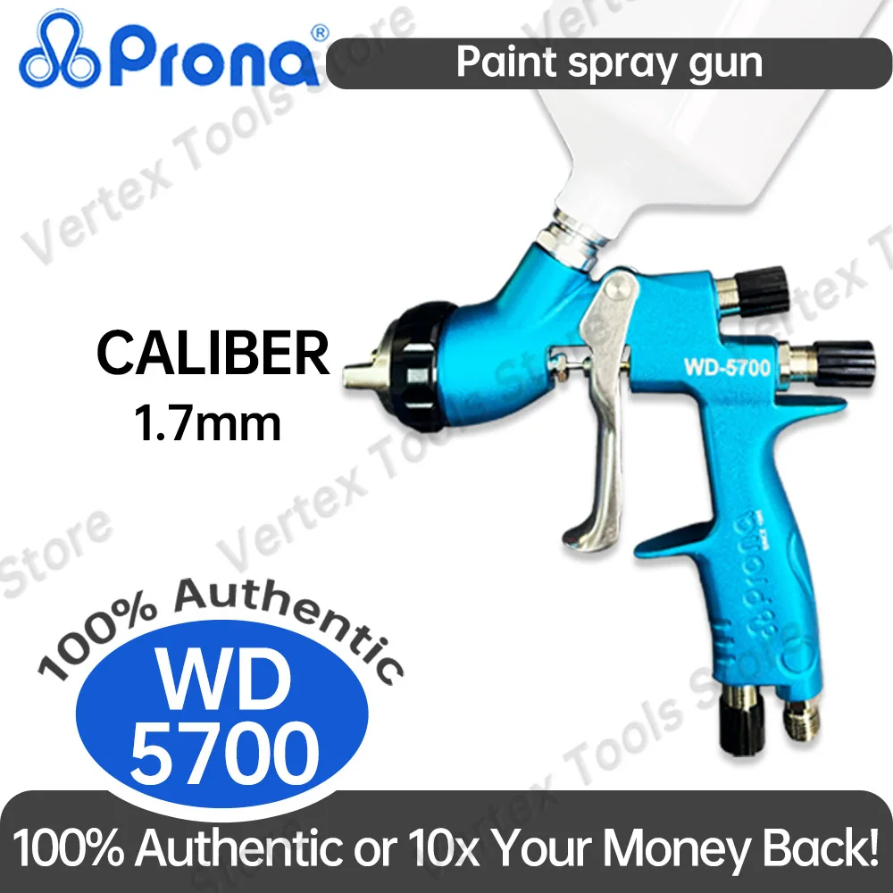 Prona Pneumatic Suction Spray Gun WD-5700 Air Paint Gun for Industrial Production Line Auto Refinish Wooden Furniture Spraying