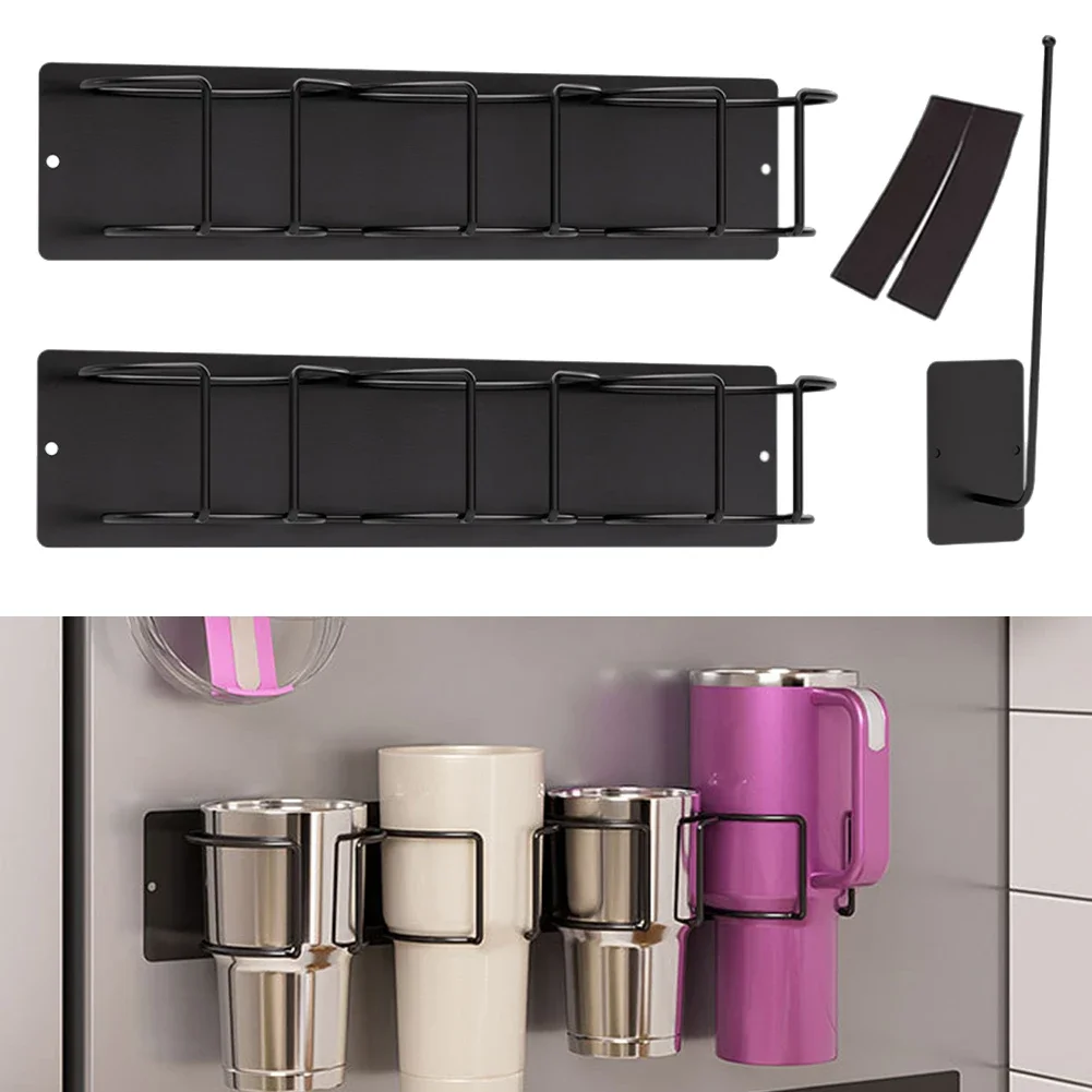 

Magnetic Cup Holder for Stanley Cup Tumbler Lid Hook Kitchen Cup Storage Rack Magnetic Water Bottle Organizer for Refrigerator