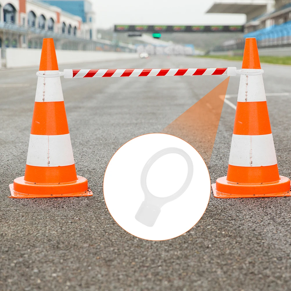 6pcs Traffic Connector Safety Road Cone Chain Link Plastic Barrier Connector Secure Safety Cone Accessories For Parking