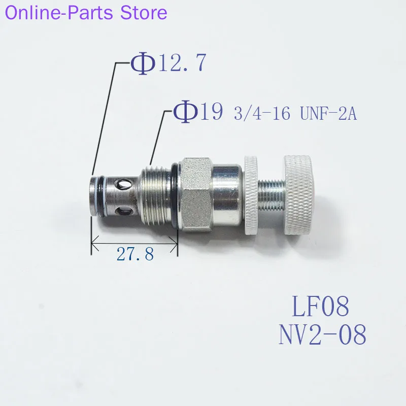 Threaded Plug-in Flow Regulating Bidirectional Throttle Valve LF08 NV2-08 Hydraulic Valve