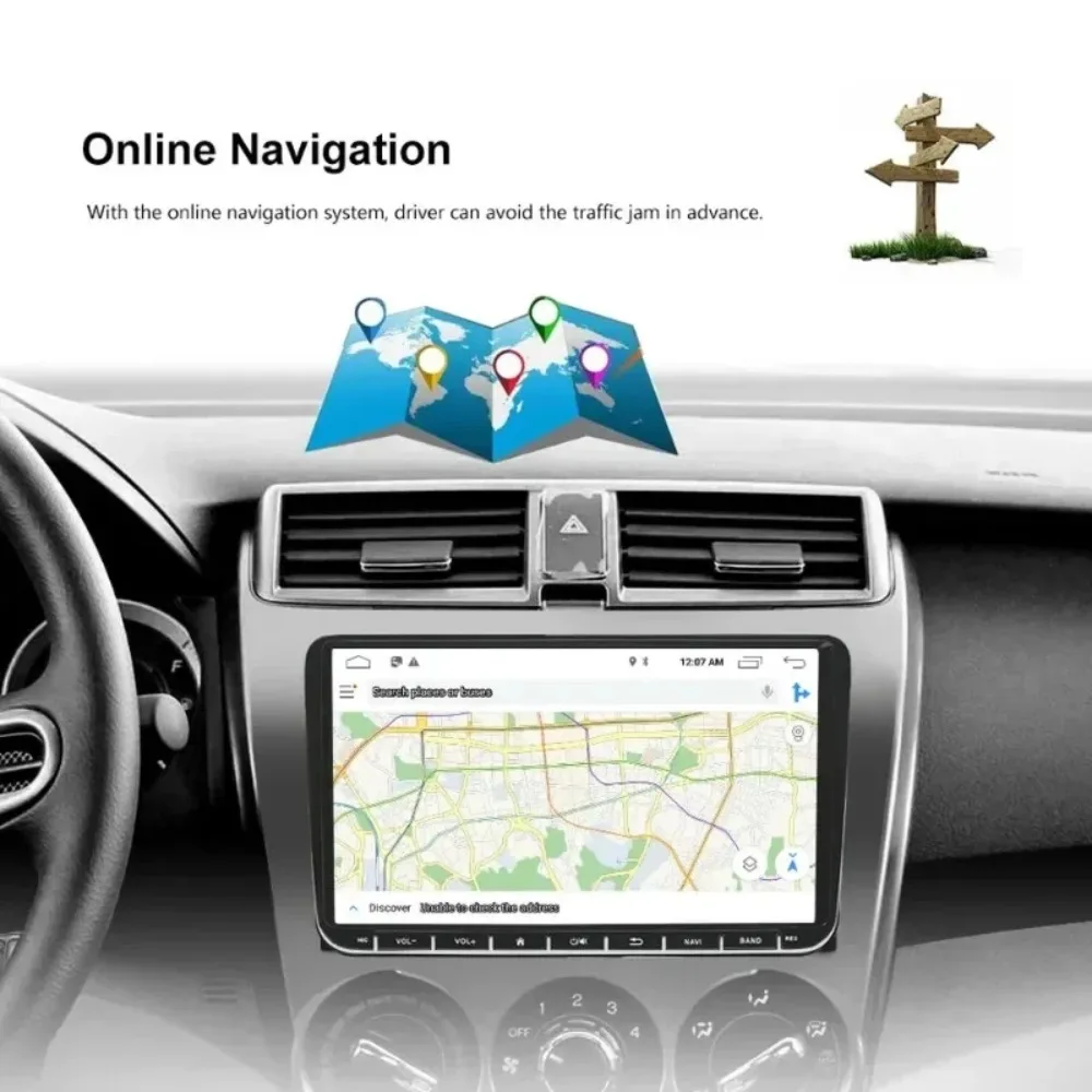 Veclumin 9 Inch Car Bluetooth MP5 Player Android System GPS Navigation GPS/BT/USB/MP5  2+32G+carplay Parts for Volkswagen