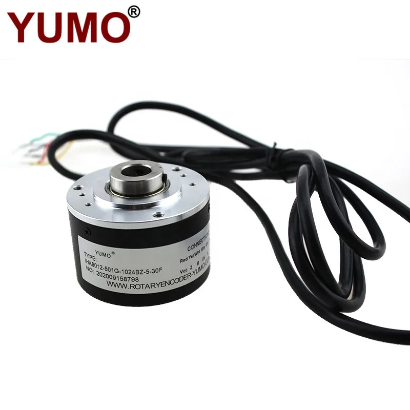 High quality IHA6012-501G-1024BZ-5-30F with 1024ppr 5V DC hollow shaft incremental rotary encoder sensor
