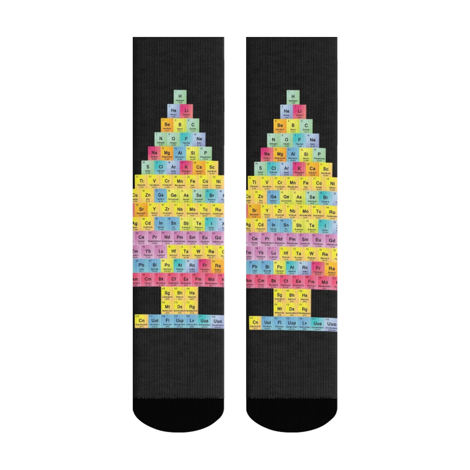 جوارب مبتكرة بتصميم عنصر الجدول الدوري، متينة ومريحة لعشاق العلوم الرياضية الخارجية، فكرة هدية ممتعة #3