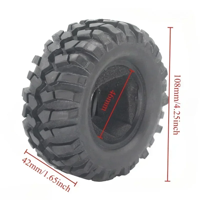 4 stuks 1.9 Inch 96mm 108mm Rock Crawler Wiel Met Effen Beadlock Velg Voor 1/10 Axiale Rc Auto
