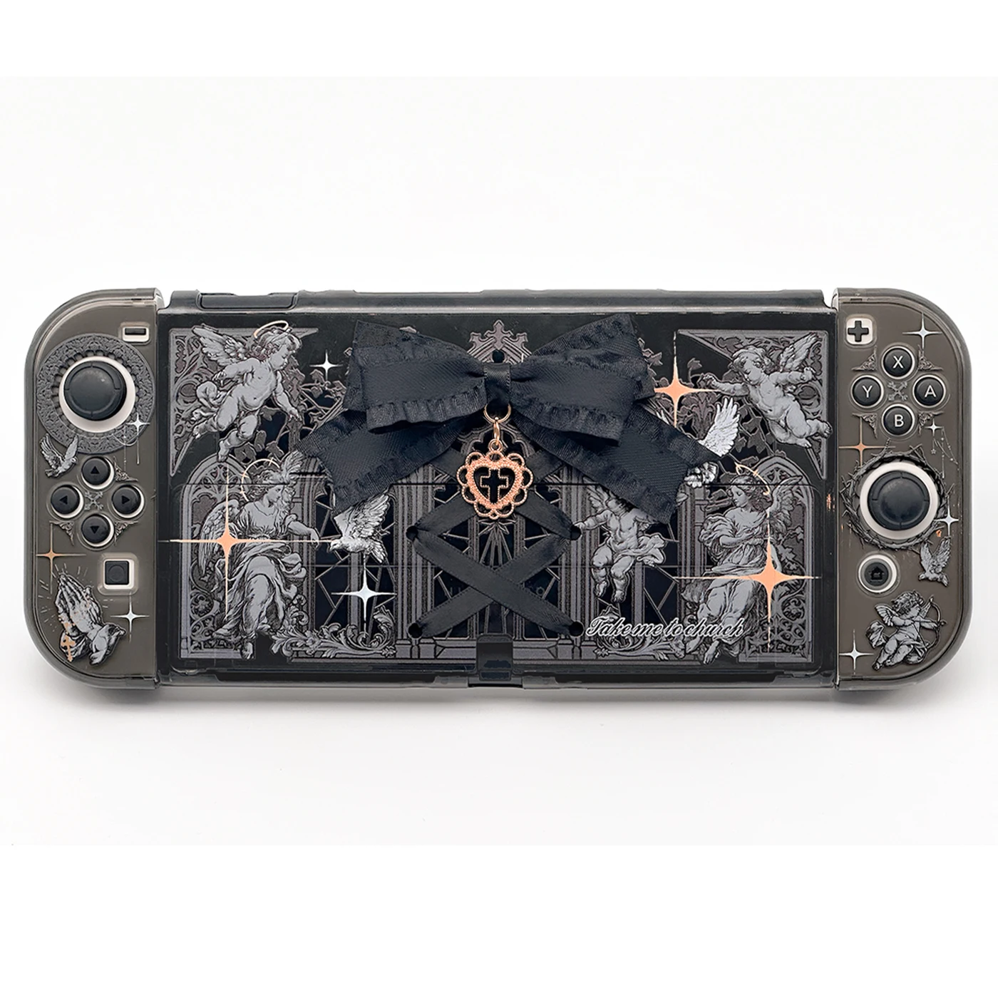 Capa gótica switch oled-design original para nintendo switch oled/lite capa protetora acessórios de jogo estéticos exclusivos
