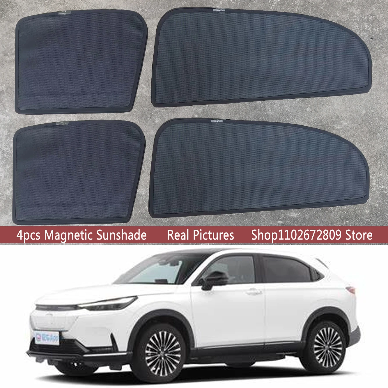 

Magnetic Car Sunshade Shield Windshield Frame Curtain Sun Shades for Honda e:NS1 e:NP1 ENS1 EV 2022 ~ 2024 Auto Accessories