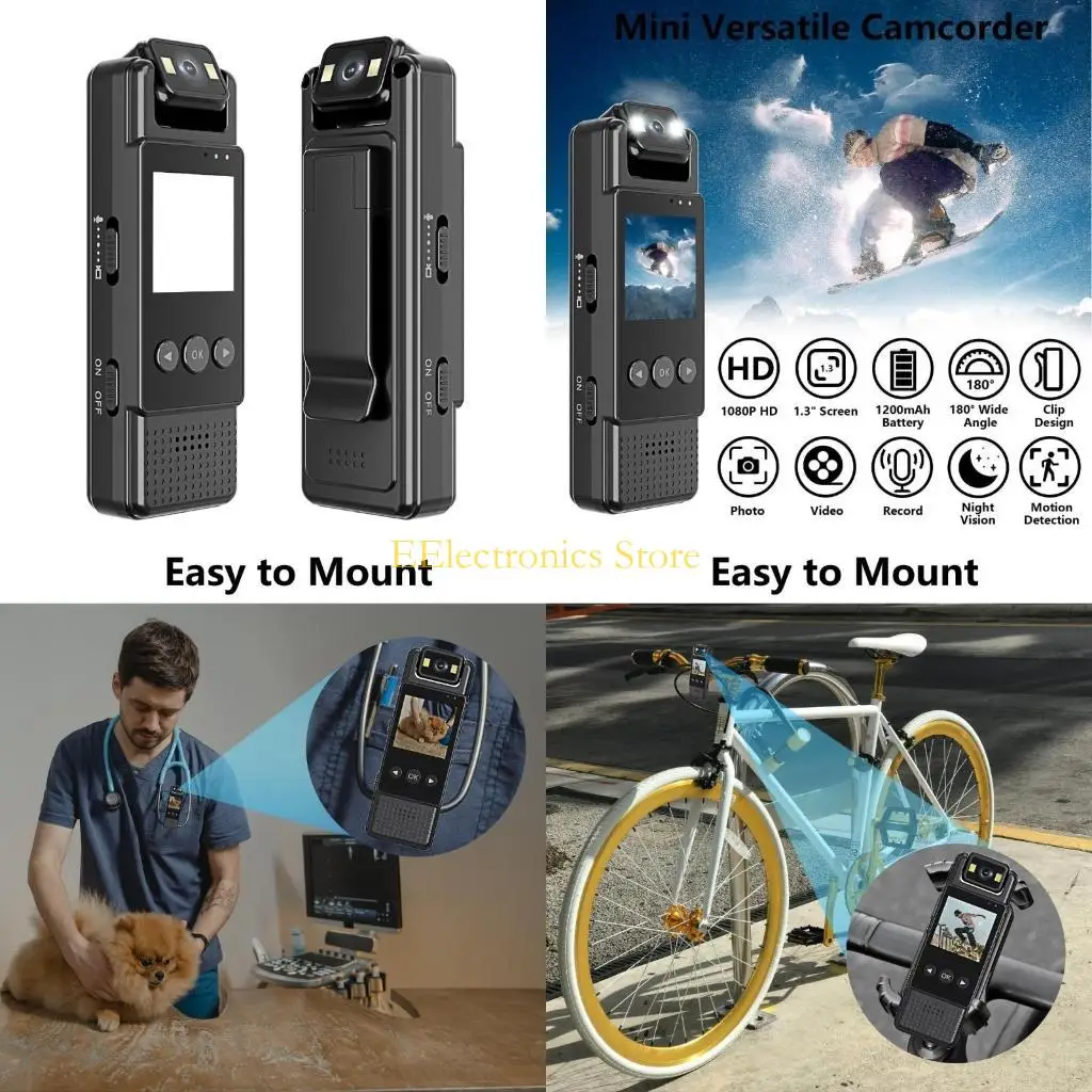 

B03C Clear Pocket Camcorder Video Recorder for Outdoor Sports Camera Adventure