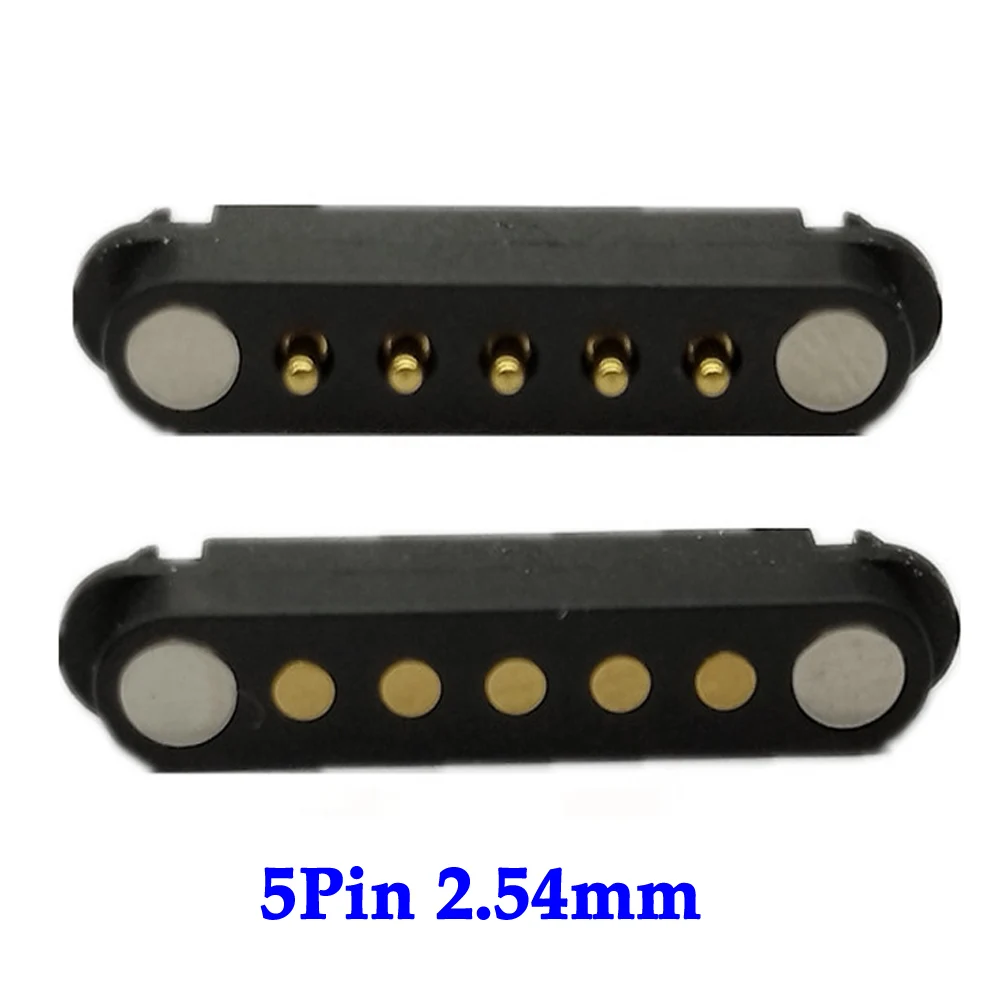 1-10sets 2A DC 마그네틱 포고 핀 커넥터 2Pin 3Pin 4Pin 5Pin Pogopin Male Female 스프링로드 DC 전원 소켓 2P 3P 4P 5P