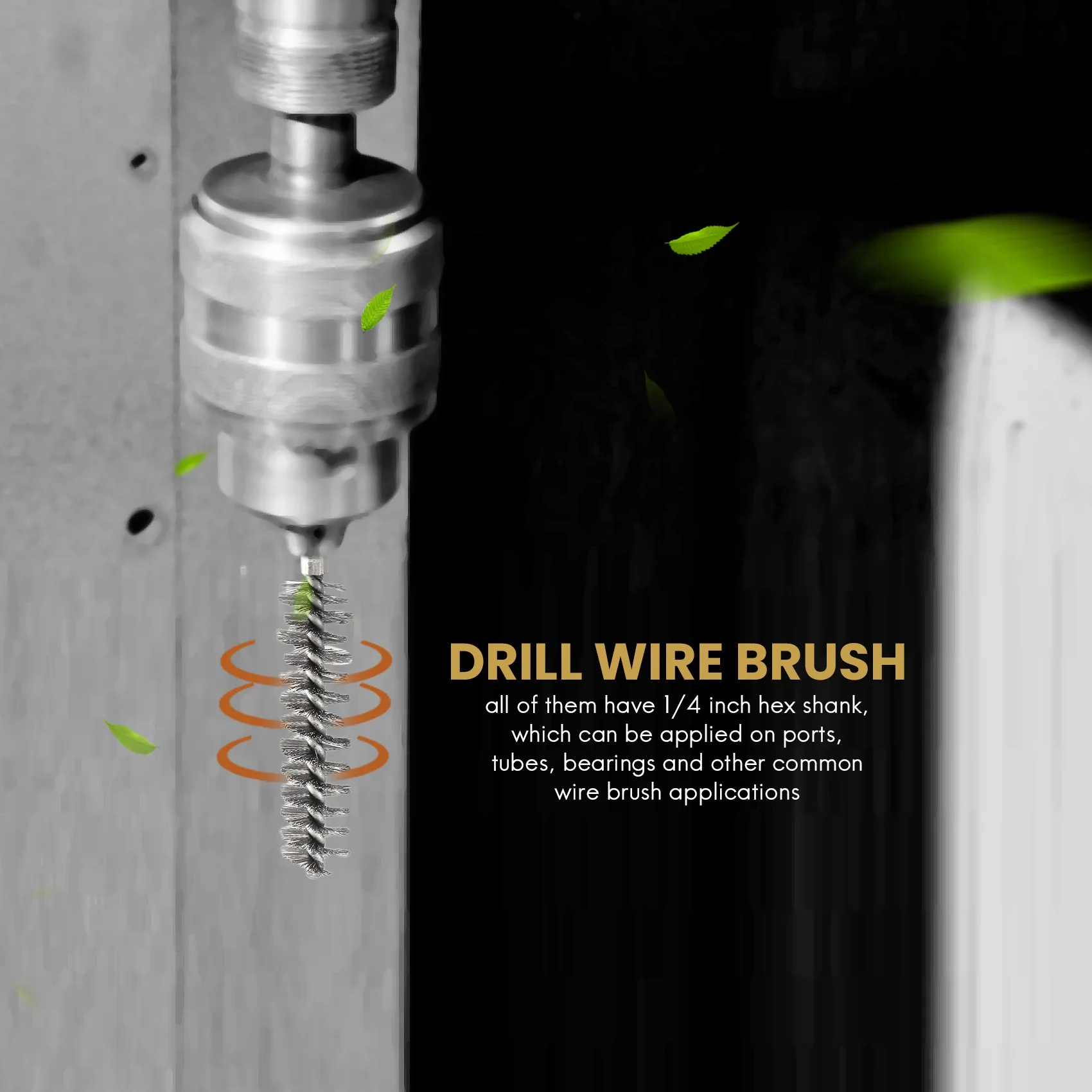 

A45M-8Pcs Wire Brush Drill Bit Set With 1/4 Inch Hexagon Shank Steel Wire Twisting Brush,Suitable For Drilling Percussion