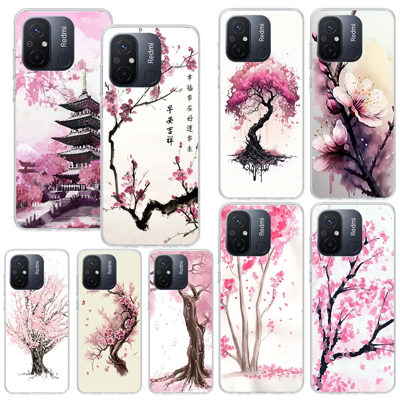 Etui na telefon Cherry Blossom Tree do Xiaomi Redmi 12C 12 10C 10A 10 9C 9A 9T 9 8A 8 7A 7 6A 6 Pro K70 K40 K20 Fundas Back Cover