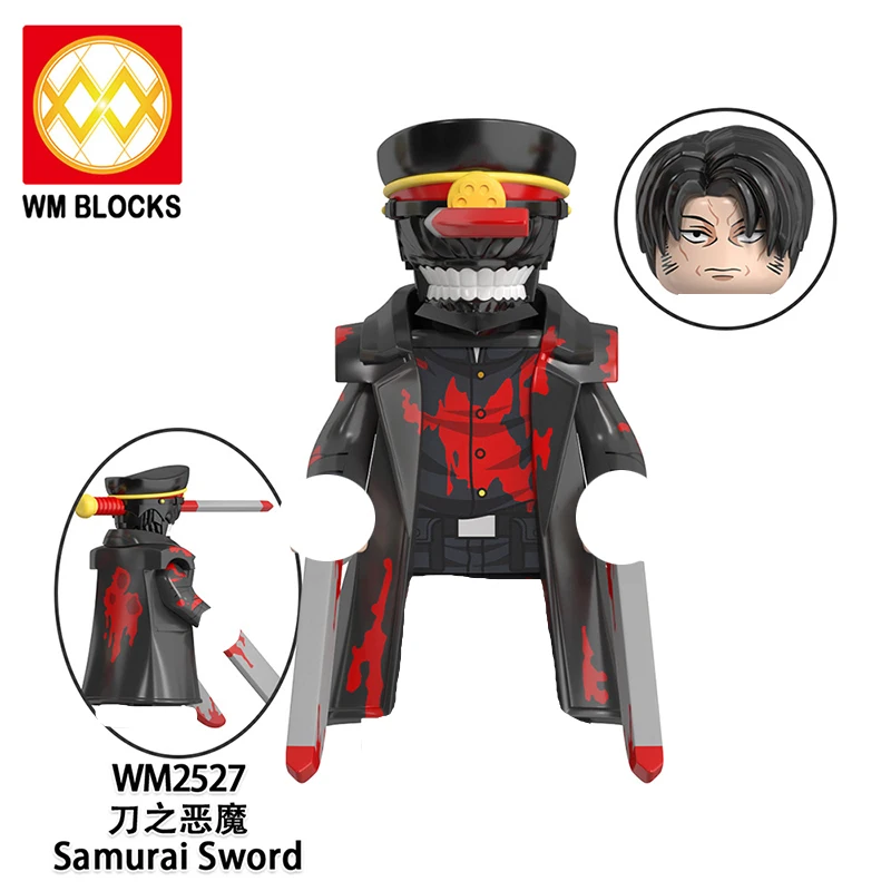 Anime Chainsaw Man Denji Mini-Bausteine Actionfiguren Attack on Titan Charaktere Bauklötze für Spielzeug Geschenke Kinder
